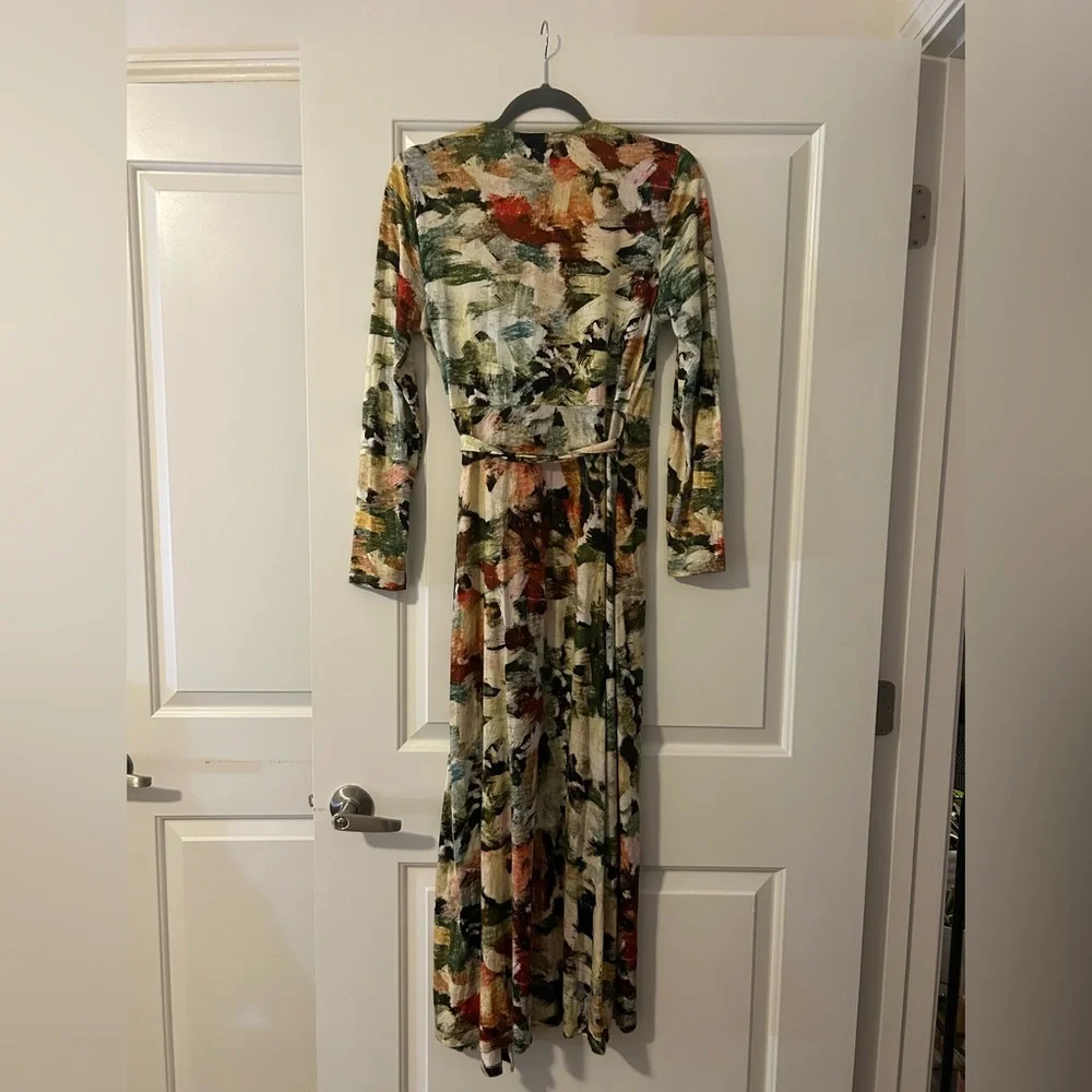 Conditions Apply (Anthropology) Multicolor Abstract Wrap Dress - Picture 2 of 3